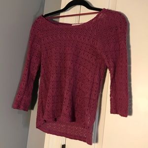 Maroon Lace Top // Urban Outfitters